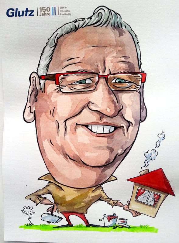 Portraet Geschenkidee ab Foto malen, Haus, Immobilien, Mann